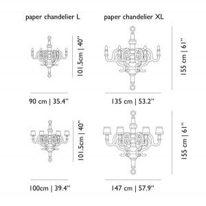 Sospensione lampadario - Moooi di carta